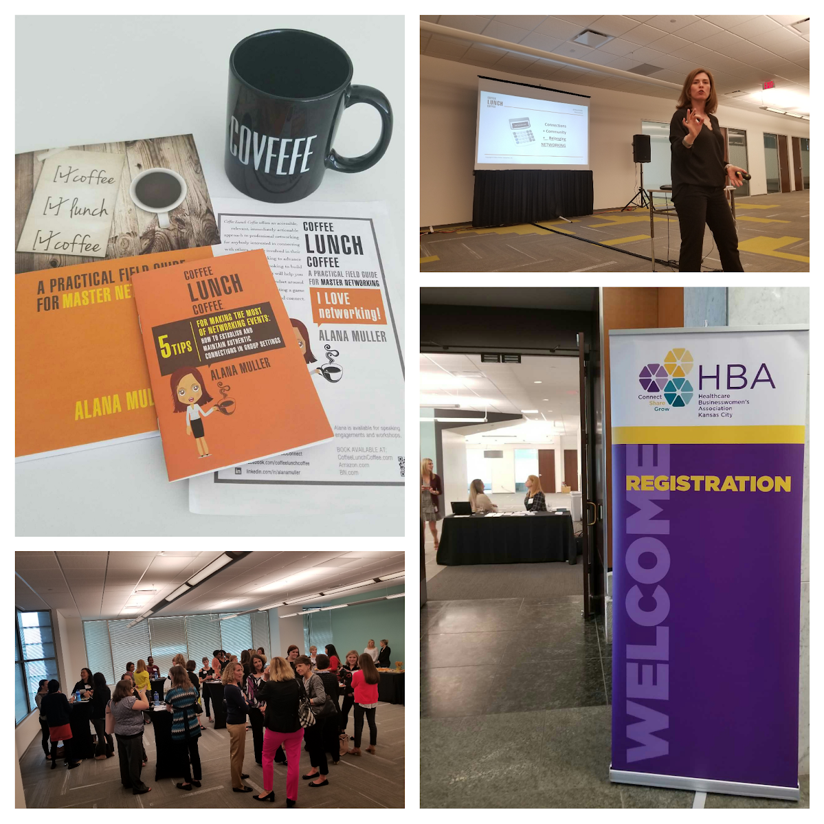 CoffeeLunchCoffee Collage of images from HBA networking event at Intouch Solutions offices