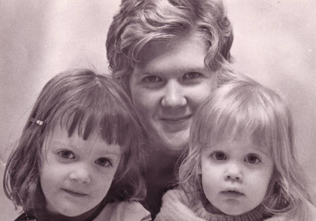 WBs Mom Old photo showing a mother and two daughters